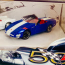 2003 Hot Wheels 100% Limited Edition 50th Anniversary of Corvette Set de 2 con Llantas de Goma RR - 1953 Corvette Chevrolet y 1996 Corvette Grand Sport