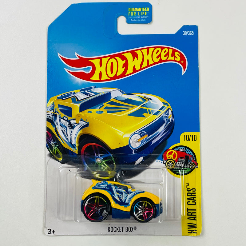 2017 Hot Wheels HW Art Cars Rocket Box amarillo PR5