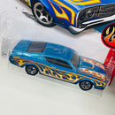 2016 Hot Wheels HW Flames 69 Mercury Cyclone azul metálico 5SP