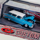 2000 Hot Wheels Collectibles Cool 'N Custom Set de 2 con Llantas de Goma RR - 1957 Chevy Nomad, 1957 Chevy Nomad Custom