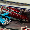 2000 Hot Wheels Collectibles Cool 'N Custom Set de 2 con Llantas de Goma RR - 1957 Chevy Nomad, 1957 Chevy Nomad Custom