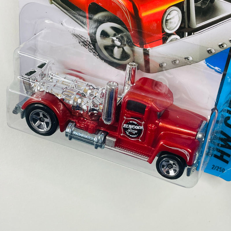 2015 Hot Wheels HW City Turbine Time rojo 5SP base ZAMAC Primera Edición