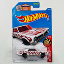 2016 Hot Wheels HW Flames 65 Pontiac GTO blanco con flamas PR5