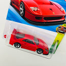 2025 Hot Wheels HW Exotics Ferrari F40 Competizione rojo 5SP Primera Edición - Detalle Burbuja