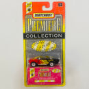 1998 Matchbox Premiere Hot Rod Collection Limited Edition 1/25,000 57 Chevy negro con flamas Llantas de Goma
