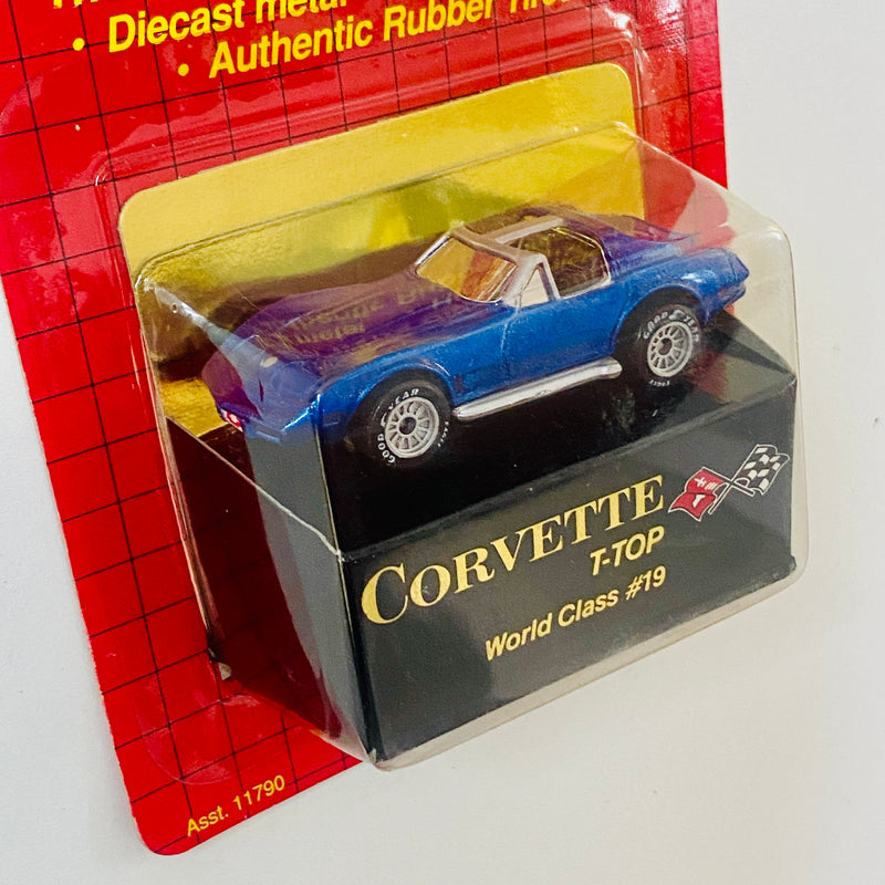 1992 Matchbox World Class Collectors Edition Corvette T-Top azul metálico Llantas de Goma