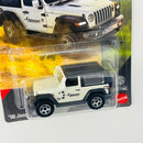 2025 Matchbox Jurassic World Rebirth 18 Jeep Wrangler blanco