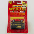 1992 Matchbox World Class Collectors Edition Lamborghini Diablo rojo Llantas de Goma