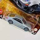 2025 Hot Wheels Premium Boulevard 2008 Mercedes Benz CLK 63 AMG Black Series plata metálico Llantas de Goma RR Primera Edición