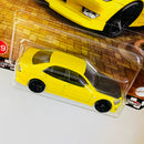 2025 Hot Wheels Premium Boulevard 98 Toyota Altezza amarillo Llantas de Goma RR
