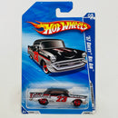 2010 Hot Wheels HW Performance 57 Chevy Bel Air negro con plata metálico 5SP