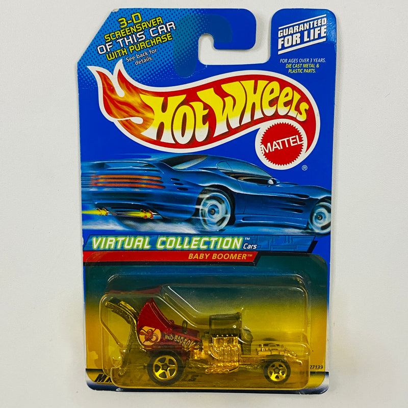 2000 Hot Wheels Virtual Collection Baby Boomer rojo 5SP base ZAMAC