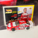 1997 Hot Wheels Pro Racing Premium NASCAR 1st Edition John Andretti 98 RCA Ford Thunderbird rojo con blanco Llantas de Goma Goodyear