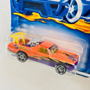2001 Hot Wheels 68 El Camino Chevrolet 200 naranja PR5 base ZAMAC