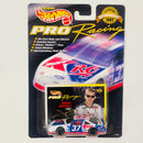 1997 Hot Wheels Pro Racing Premium NASCAR 1st Edition Superspeedway Jeremy Mayfield 37 Kmart Ford Thunderbird blanco Llantas de Goma Goodyear