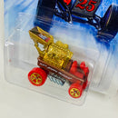 2014 Hot Wheels Walmart Exclusive Holiday Hot Rods Radio Flyer Draggin Wagon cobre metálico 5SP base ZAMAC