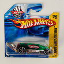 2008 Hot Wheels 40 Aniversario First Editions Carbonator verde OH5 base ZAMAC Primera Edición - Detalle Burbuja