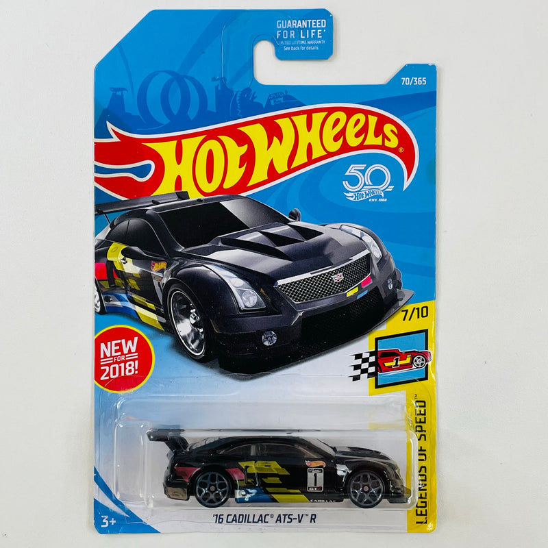 2018 Hot Wheels Legends of Speed 16 Cadillac ATS-V R negro Y5 Primera Edición