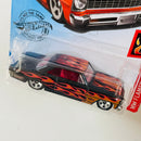 2019 Hot Wheels HW Flames 66 Chevy Nova negro con flamas 5SP