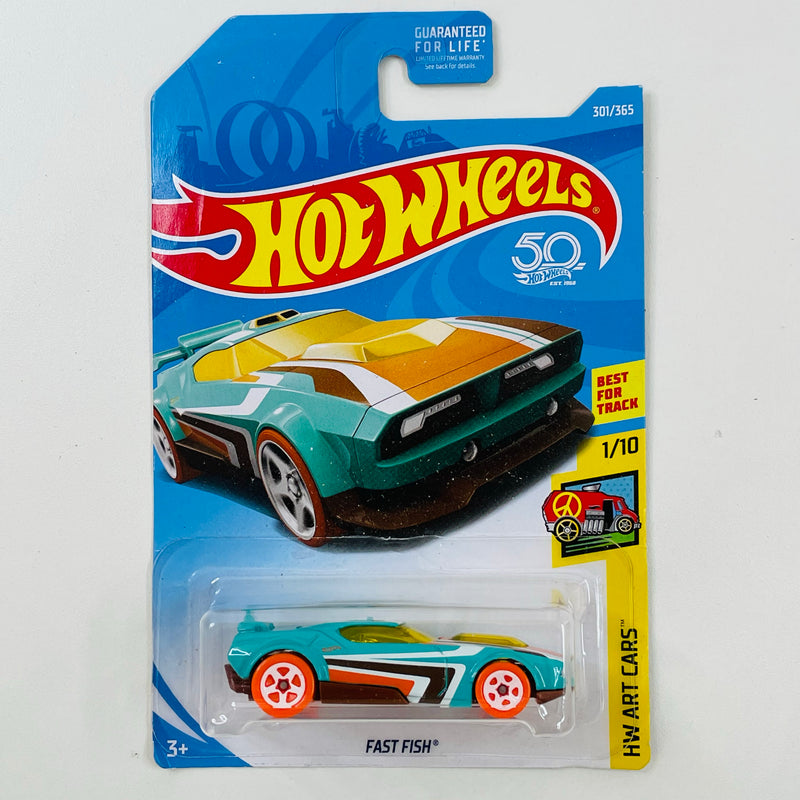2018 Hot Wheels HW Art Cars Fast Fish turquesa 5SP