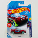 2018 Hot Wheels HW Glow Wheels Hi Beam rojo GitD OH5 Primera Edición