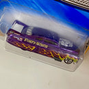 2010 Hot Wheels New Models 49 Drag Mercury morado metálico con flamas 5SP Primera Edición