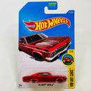 2016 Hot Wheels HW Art Cars 65 Chevy Impala rojo con flamas PR5