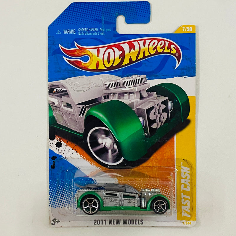 2011 Hot Wheels New Models Fast Cash plata OH5 Primera Edición