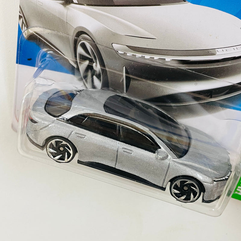 2022 Hot Wheels HW Green Speed Lucid Air plata metálico RA6 Primera Edición Tarjeta Europea