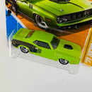 2012 Hot Wheels HW Premiere 71 Hemi Cuda Plymouth verde 5SP Blíster Europeo Primera Edición