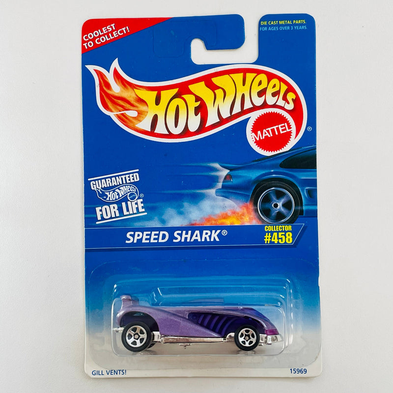 1997 Hot Wheels Speed Shark 458 morado 5SP