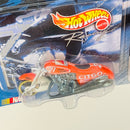 1999 Hot Wheels Racing NASCAR Deluxe Citgo Elliott Sadler 21 Scorchin Scooter blanco con naranja MC3 base ZAMAC