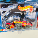1999 Hot Wheels Racing NASCAR Deluxe McDonalds Bill Elliott 94 Scorchin Scooter rojo con negro MC3 base ZAMAC