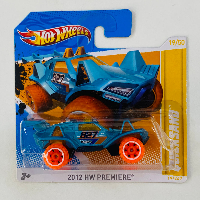 2012 Hot Wheels HW Premiere Quicksand celeste 6SP Blíster Europeo Primera Edición