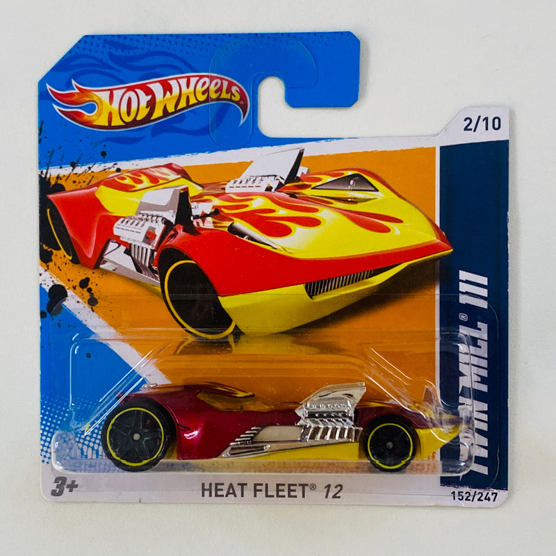 2012 Hot Wheels Heat Fleet Twin Mill III rojo metálico PR5 Blíster Europeo