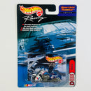 1999 Hot Wheels Racing NASCAR Deluxe Valvoline Mark Martin 6 Scorchin Scooter blanco con azul MC3 base ZAMAC