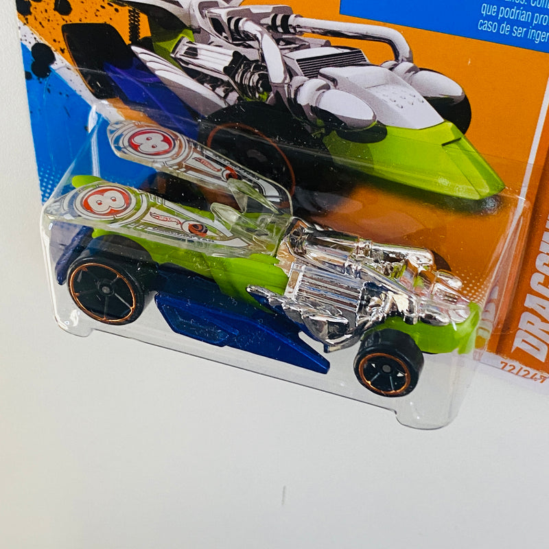 2012 Hot Wheels Track Stars Draggin Tail verde OH5 Blíster Europeo