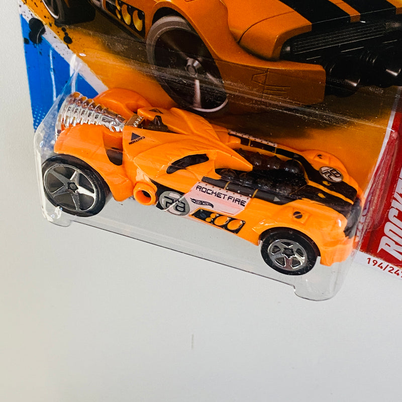 2012 Hot Wheels Thrill Racers Space Rocketfire naranja 5SP Blíster Europeo