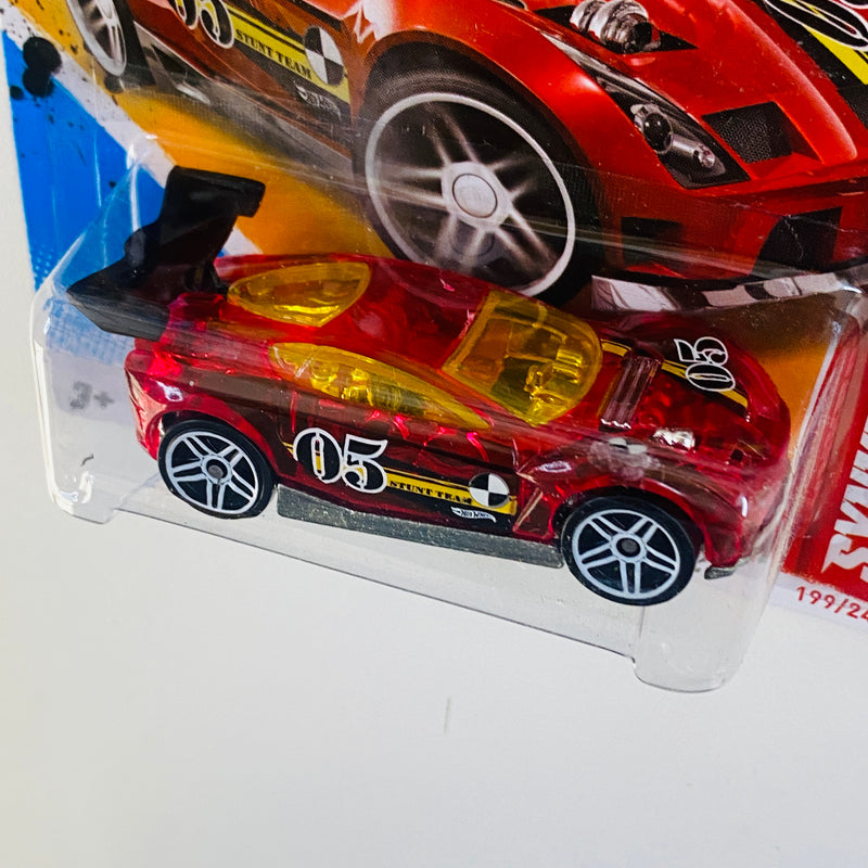 2012 Hot Wheels Thrill Racers City Stunt Synkro rojo transparente PR5 Blíster Europeo