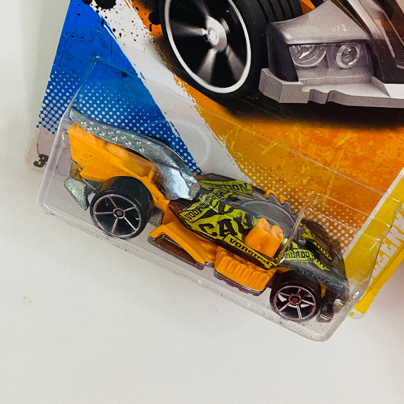 2011 Hot Wheels New Models Buzzerk negro con naranja OH5 Sierra Giratoria Primera Edición