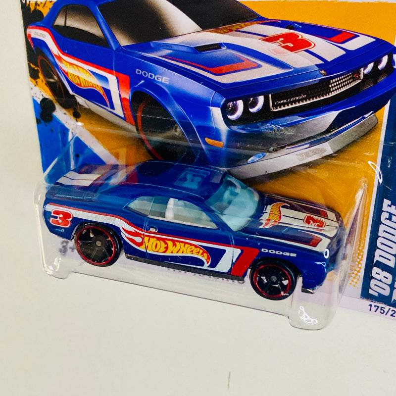 2012 Hot Wheels HW Racing 08 Dodge Challenger SRT8 azul metálico OH5 Blíster Europeo