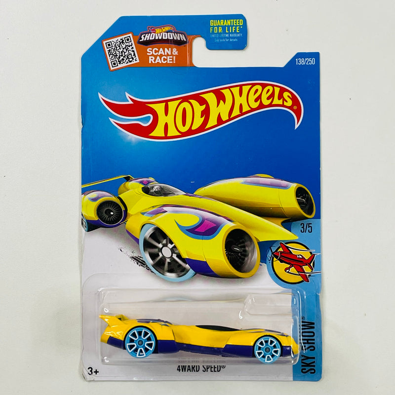 2016 Hot Wheels Treasure Hunt Sky Show 4ward Speed amarillo TRAP5