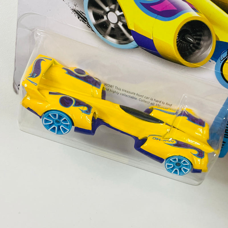 2016 Hot Wheels Treasure Hunt Sky Show 4ward Speed amarillo TRAP5