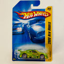 2008 Hot Wheels New Models Amazoom verde con amarillo 10SP Primera Edición