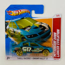 2012 Hot Wheels Thrill Racers Swamp Rally Mitsubishi 2008 Lancer Evolution verde azulado PR5 Blíster Europeo