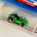 1998 Hot Wheels First Editions Go Kart negro con verde fluorescente 5SP Primera Edición