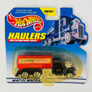 2000 Hot Wheels Haulers Simpson Racing Safety Hot Rod Tank Truck Camión Cisterna negro 6SP Primera Edición - Detalle Burbuja