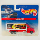 1997 Hot Wheels Haulers McDonalds Very Big Mac Standard Box Truck Camión de Carga rojo con blanco 7SP Primera Edición