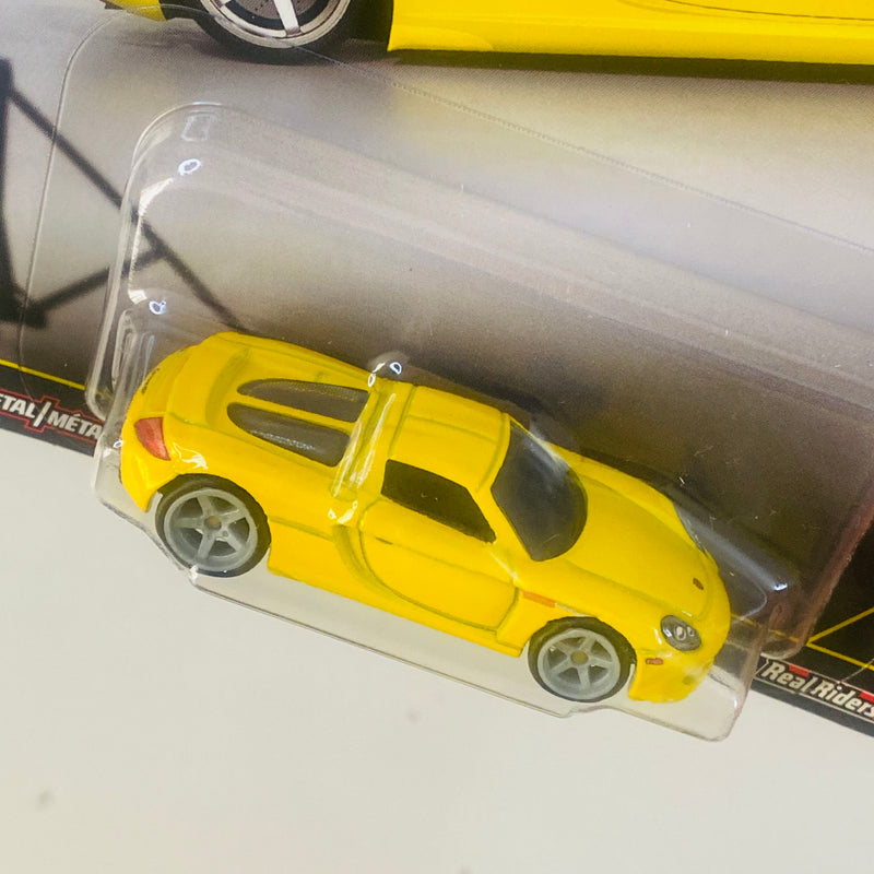 2025 Hot Wheels Premium Car Culture Timeless Icons Porsche Carrera GT amarillo Llantas de Goma RR Primera Edición
