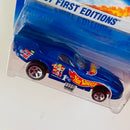 1997 Hot Wheels First Editions Pontiac Firebird Funny Car azul metálico 5SP base ZAMAC Primera Edición
